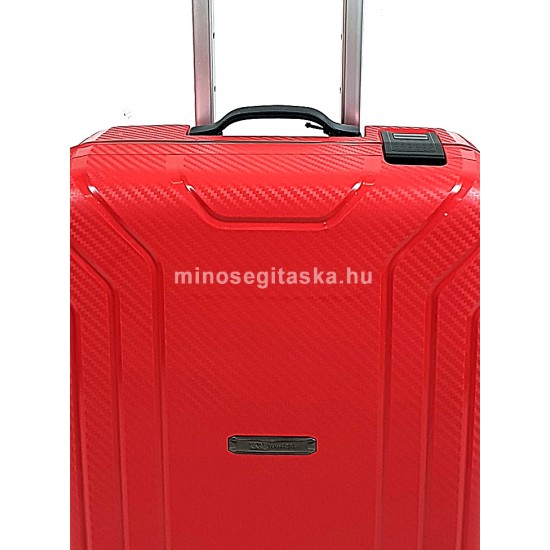 Touareg MATRIX csatos négykerekű piros közepes bőrönd BD28-piros M
