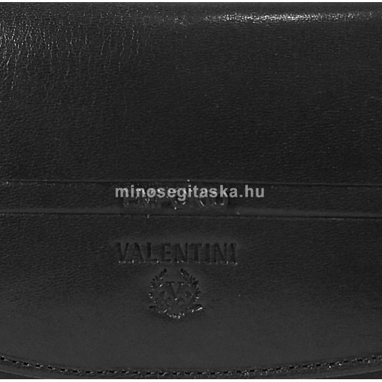 Valentini fekete, íves fedelű,kis női bőr pénztárca 563586