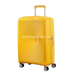 American Tourister SOUNDBOX napsárga bővíthető négykerekű közepes bőrönd 88473-1371