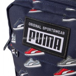 PUMA 23 Academy kis, rejtett előzsebes kék, sneaker mintás válltáska  P079135-11