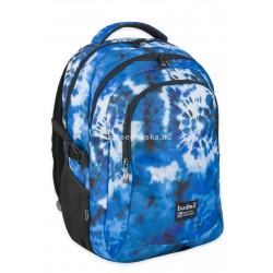 EDWIN 23 ovális Budmil hátizsák, iskolatáska kék-fehér batikolt mintás 10110149-S68
