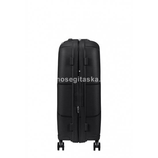 American Tourister STARVIBE négykerekű fekete közepes bővíthető bőrönd 146371-1041