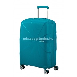 American Tourister STARVIBE négykerekű, türkiz zöld, közepes bővíthető bőrönd 146371-A029