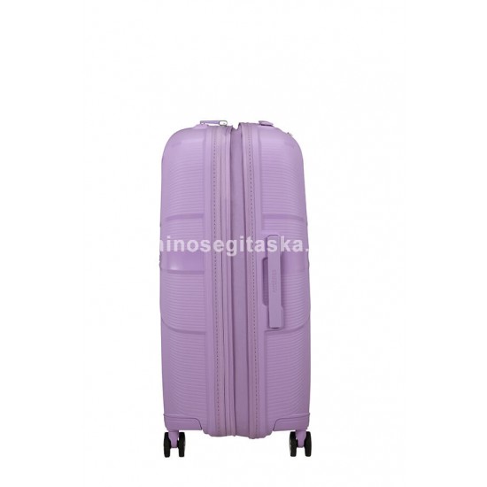 American Tourister STARVIBE négykerekű bővíthető, levendula színű, közepes bőrönd 146371-A035