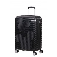 American Tourister MICKEY CLOUDS négykerekű fekete bővíthető közepes bőrönd 147088-A104