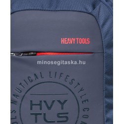 Heavy Tools 22 ENOLA sötétkék, márkanévvel megnyomott laptoptartós hátizsák 15,6"