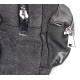 Karen NELA fekete, ezüst szál mintás, óriás fém zippes divathátizsák K-2268