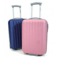 KROKOMANDER kétkerekű, középkék-rózsaszín 2db-os kabinbőrönd szett  KR1002