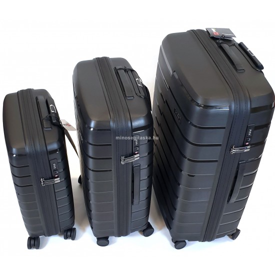 Touareg TP négykerekű fekete bőröndszett-3db TP- S,M,L szett-fekete