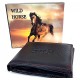 WILD Horse nyomott logós, fekete, piros tűzéses, szabadon pénztárca 2-84 piros varrott