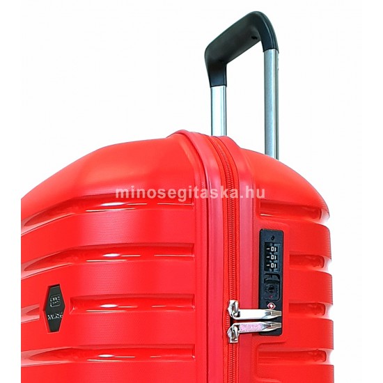 Touareg négykerekes piros közepes bőrönd TG663 M-piros