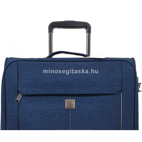 Touareg négykerekes, kék cirmos bővíthető nagy bőrönd TG-6650/L