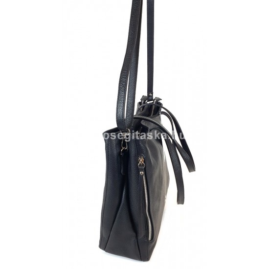 Rialto fekete, fém zippes két részes shopper divattáska RX431R/DO-03