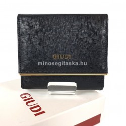 GIUDI kétoldalas fekete, arany szegélyes kis pénztárca 7323CRF-03