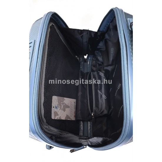 Touareg MATRIX csatos négykerekű metálzöld, 3db-os bőrönd + kozmetikai táska szett  BD28-metálzöld 4db-os szett
