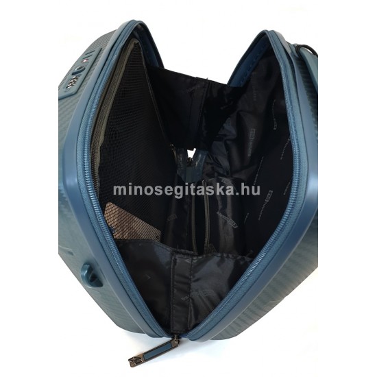 Touareg MATRIX csatos négykerekű, metálzöld közepes bőrönd + kozmetikai táska szett  BD28-metálzöld 2db-os szett