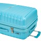 SNOWBALL kereszt bordás aquakék bővíthető közepes bőrönd -SB49203-Blue M