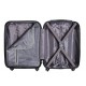 SNOWBALL ferde bordás fekete bővíthető közepes bőrönd  SB20703-Fekete M