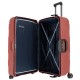 Travelite KORFU négykerekű csatos nagy bőrönd-tégla