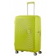 American Tourister SOUNDBOX lime színű bővíthető négykerekű nagy bőrönd 88474-6263
