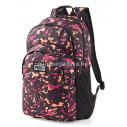 PUMA 22 Academy fekete- pink-koral mintás laptoptartós hátizsák P077301-20