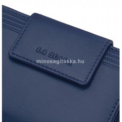 La Scala tűzés nyomatos, kék, széles nyelves két oldalas női bőr pénztárca TGN11259