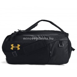 Under Armour Contain Duo MD, közepes hátizsákká alakítható sporttáska-Fekete.-arany  UA1381919-001