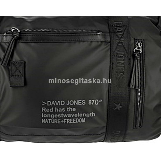 David Jones fekete, ezüst feliratos henger sporttáska 907705