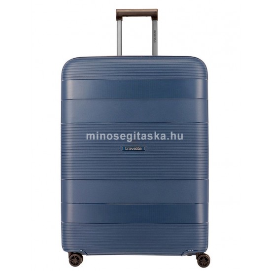 Travelite KORFU négykerekű csatos nagy bőrönd-kék