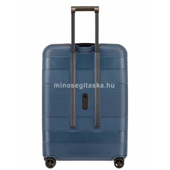 Travelite KORFU négykerekű csatos közepes bőrönd-kék