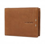 Giorgio Carelli közepes szabadon nyíló camel bőr pénztárca RFID védelemmel 347860
