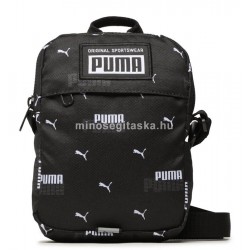 PUMA 23 Academy kis, rejtett előzsebes fekete, puma logó, feliratos válltáska  P079135-09