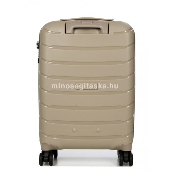 SNOWBALL íves bordás pezsgő színű kabinbőrönd -SB61303-pezsgő S