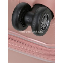 SNOWBALL íves bordás rózsaszín kabinbőrönd -SB61303-rose S