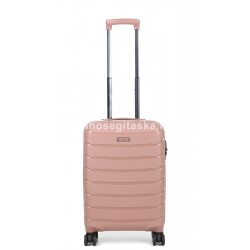 SNOWBALL íves bordás rózsaszín kabinbőrönd -SB61303-rose S