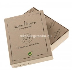 Green Deed ponty nyomatos, RFID védett nyelves bőr pénztárca APR99T