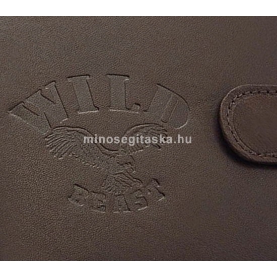 Wild Best nyomott logós, sötétbarna, patentos nyelvű pénztárca SWS1021/T